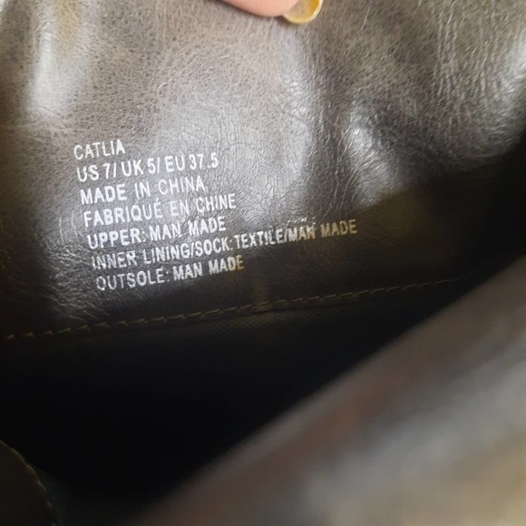 Just Fab Catlia GrayBrown Strappy Buckle inside zip knee high riding boots 7 - Picture 8 of 9